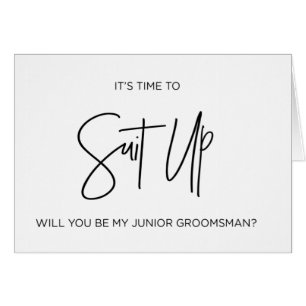 Carte junior de jour du mariage de Groomsman