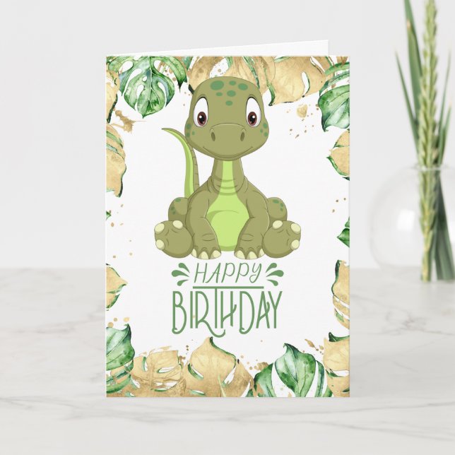 Carte Jurassique pour bébé Dinosaur (Devant)