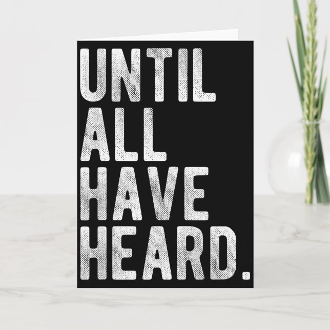 Carte Jusqu'à ce que tous aient entendu la mission de l' (Devant)