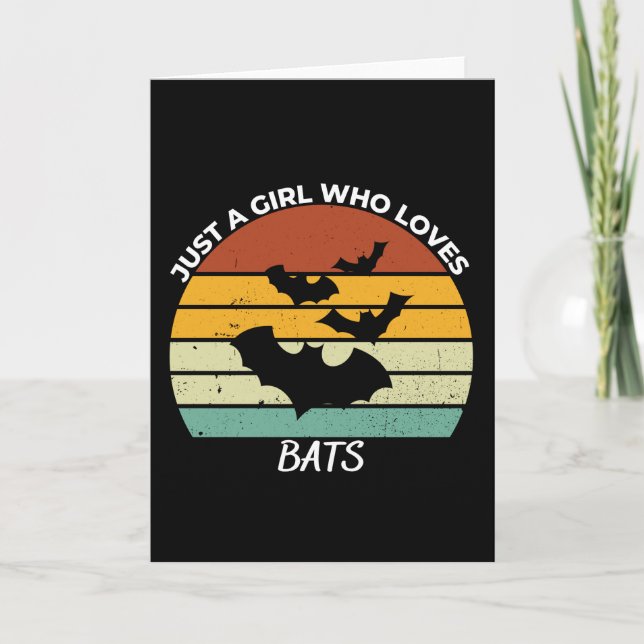 Carte Just a girl who loves bats (Devant)