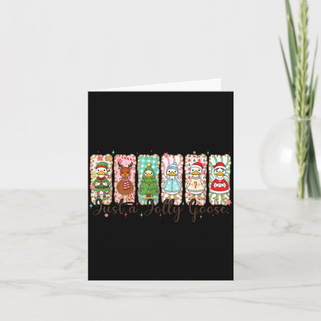 Carte Just A Jolly Goose Funny Christmas Men Women Kids  (Devant)