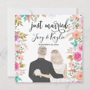 Carte Juste marié   Couples - Image arrière