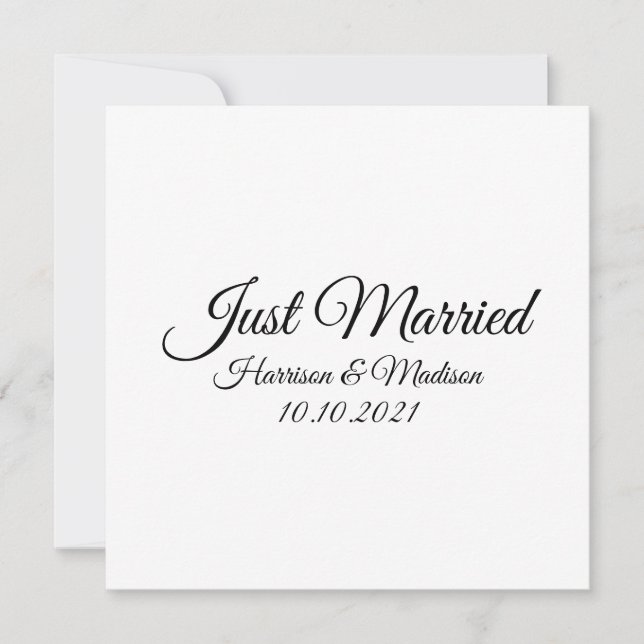 Carte Juste marié, personnaliser Mariage de texte Faire- (Devant)