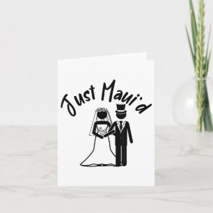 Carte Juste Mauid Lune de miel Couples mariée Groom Hawa