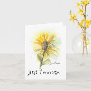 Carte Juste parce que la carte, l'art tournesol