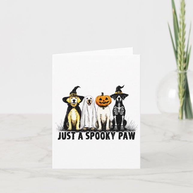 Carte Juste Un Éffrayant Fantôme De Chien Fantôme Hallow (Devant)