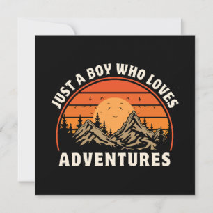 Carte juste un garçon qui aime les aventures
