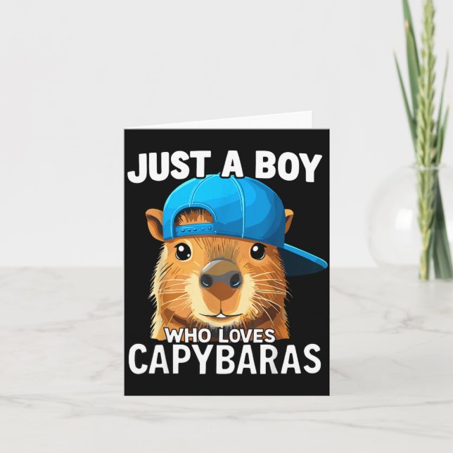 Carte Juste Un Garçon Qui Aime Les Capybaras  (Devant)