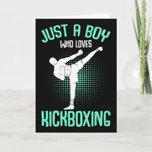 Carte Juste un garçon qui aime les enfants kickboxing Ki
