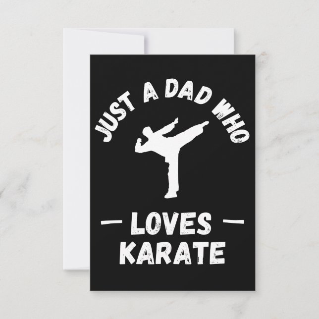 Carte Juste un papa qui aime le karaté (Devant)