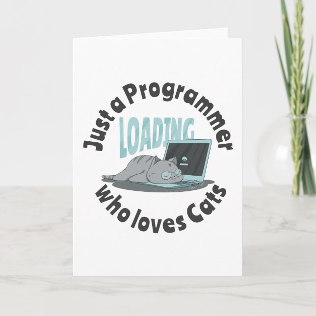 Carte Juste un programmeur qui aime les chats (Devant)