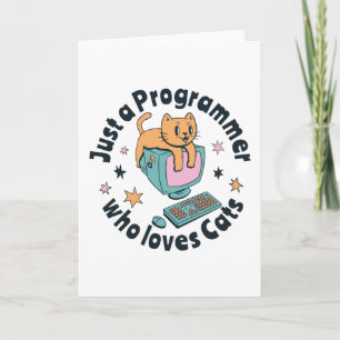 Carte Juste un programmeur qui aime les chats