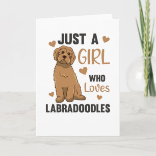 Carte Juste Une Fille Le Labradoodle Aime Les Chiens