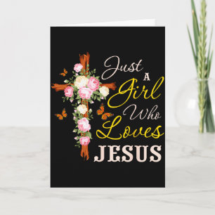 Carte Juste Une Fille Qui Aime Jésus Foi Chrétienne Chri