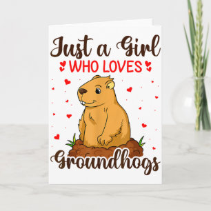 Carte Juste une fille qui aime la marmotte, drôle de mar