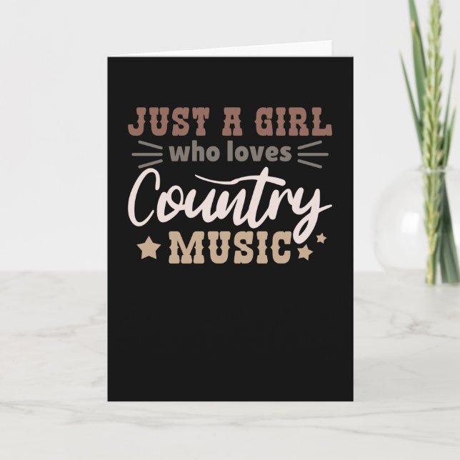 Carte Juste une fille qui aime la musique country (Devant)