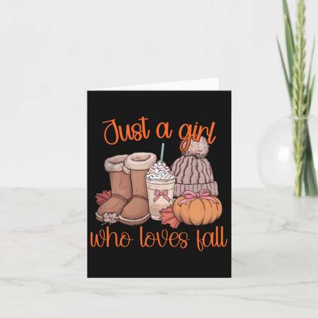 Carte Juste Une Fille Qui Aime L'automne Pumpkin Spice C (Devant)