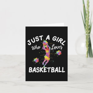 Carte Juste Une Fille Qui Aime Le Basket-Ball