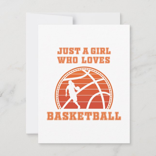 Carte Juste Une Fille Qui Aime Le Basket-Ball (Devant)