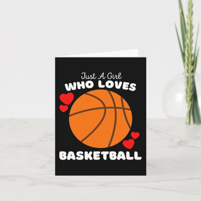 Carte Juste Une Fille Qui Aime Le Basketball - Mignonnes (Devant)