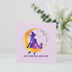 Carte Juste Une Fille Qui Aime Le Chat