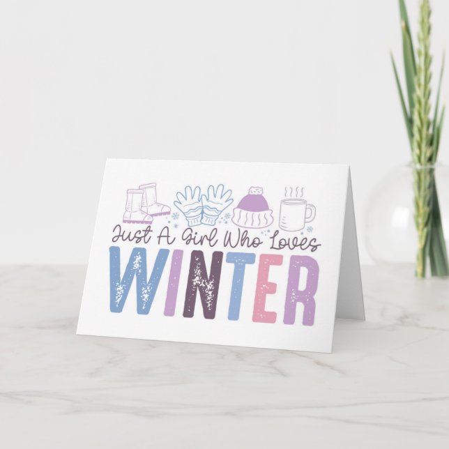 Carte Juste une fille qui aime le design saisonnier mign (Devant)