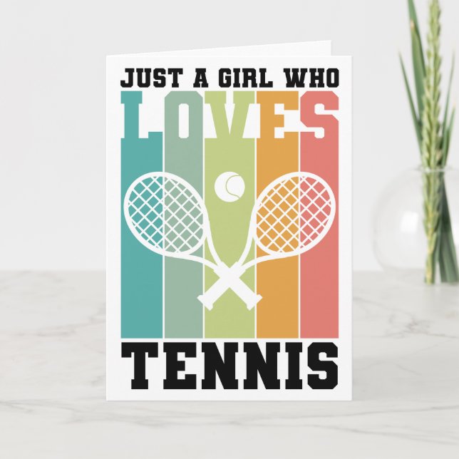 Carte Juste une fille qui aime le tennis | Cadeaux du jo (Devant)