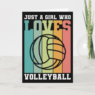 Carte Juste une fille qui aime le volleyball