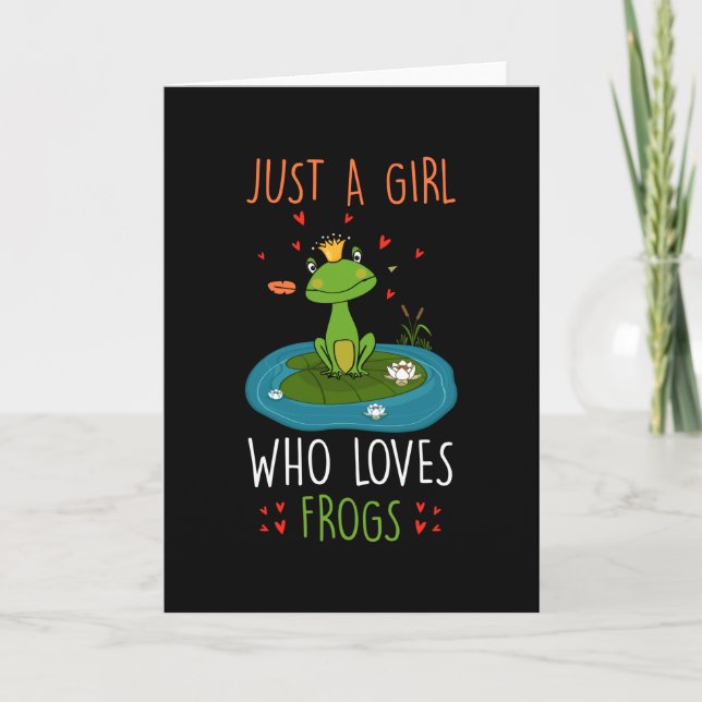 Carte Juste une fille qui aime les grenouilles (Devant)