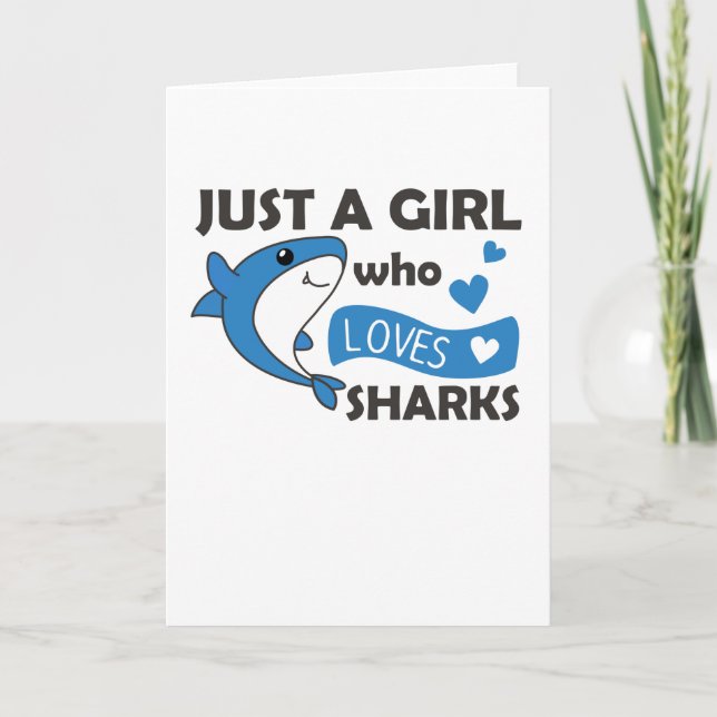 Carte Juste Une Fille Qui Aime Les Requins Un Requin Drô (Devant)