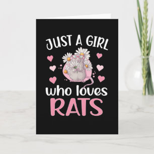 Carte Juste Une Fille Qui Aime Rats Rat Maman Cadeau Rat