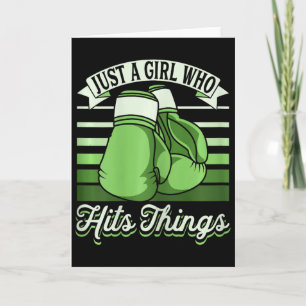 Carte Juste une fille qui frappe des choses Kickboxeuse