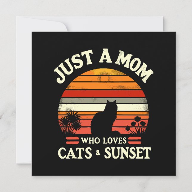 Carte Juste une maman qui aime les chats (Devant)