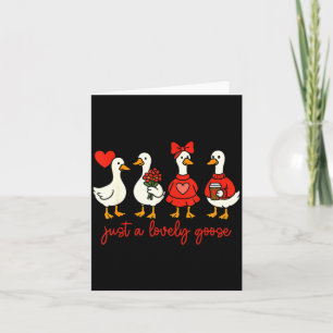 Carte Juste une oie adorable Saint Valentin Canard Drôle