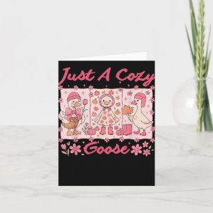 Carte Juste Une Oie Cosy Mème Drôle Thanksgiving Automne