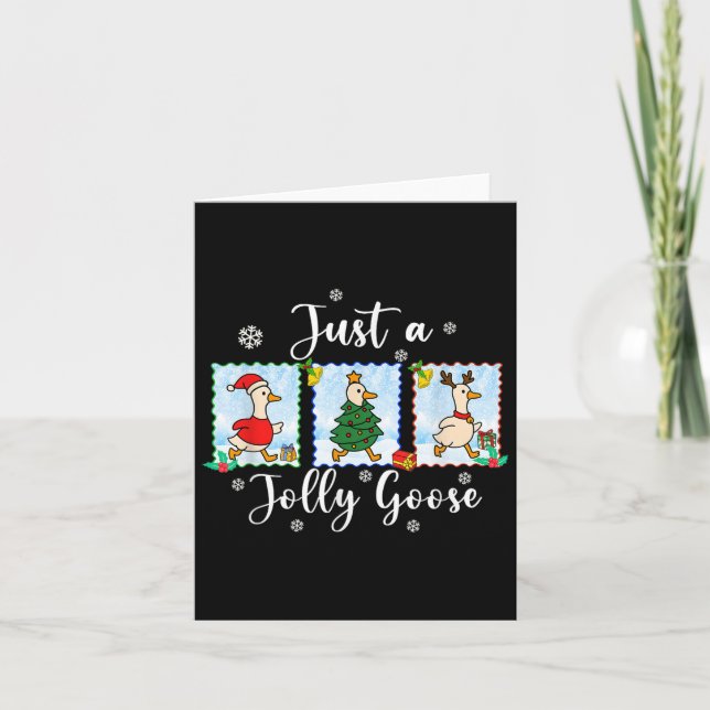 Carte Juste une oie joyeuse drôle de Goosemas joyeux une (Devant)
