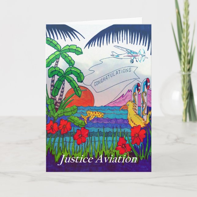 Carte Justice Aviation - Félicitations (Devant)