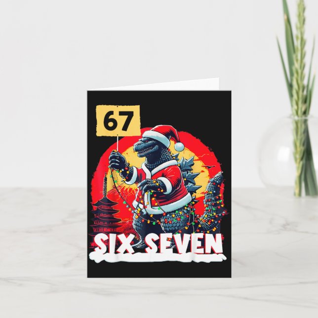 Carte Kaiju Christmas 67 Santazilla Japanese Monster Din (Devant)