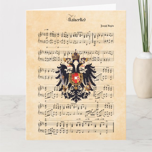 Carte Kaiserlied, hymne de l'empereur autrichien (Devant)