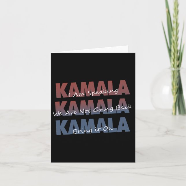 Carte Kamala Avec Kalama Harris Citations (Devant)