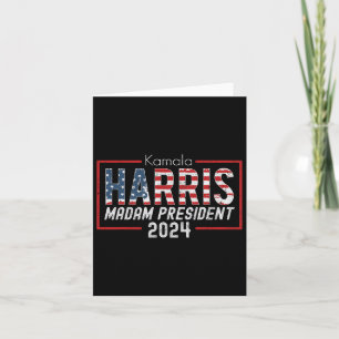 Carte Kamala Harris 2024 Madame la Présidente Election C