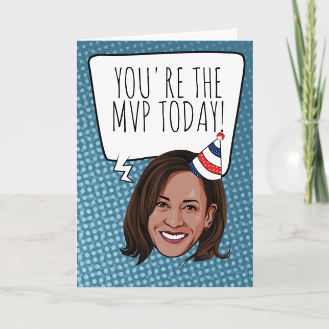 Carte Kamala Harris Anniversaire : Vous êtes le PVM aujo (Devant)