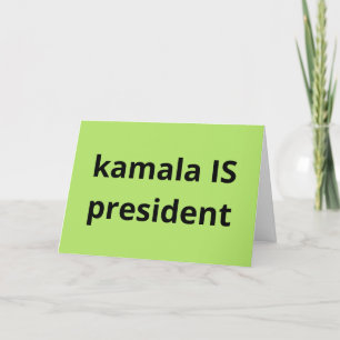 Carte Kamala Harris est la présidente des élections de 2