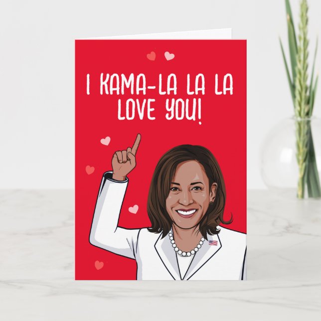 Carte Kamala - Je t'aime Kama-la-la, tu es mon Valentin (Devant)