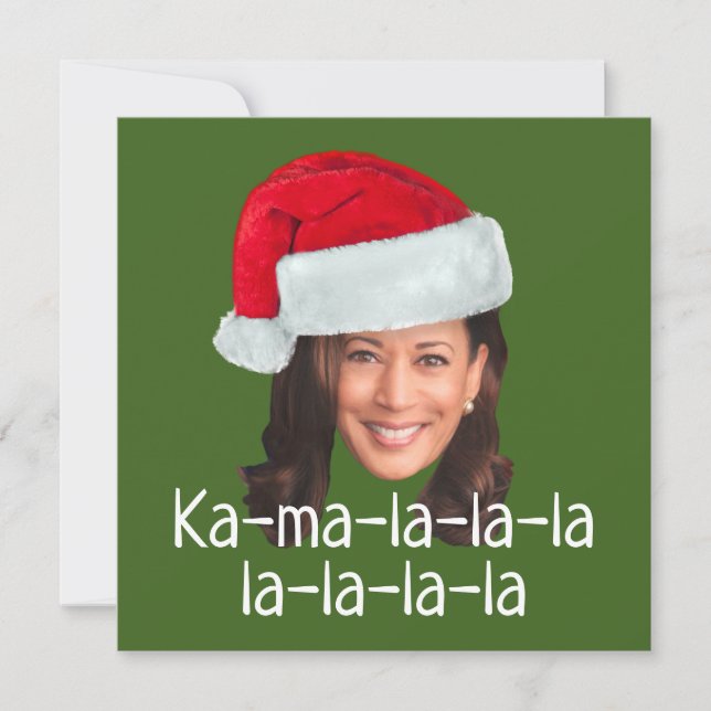 Carte Kamala Santa Hat - Harris 2024 drôle vacances (Devant)