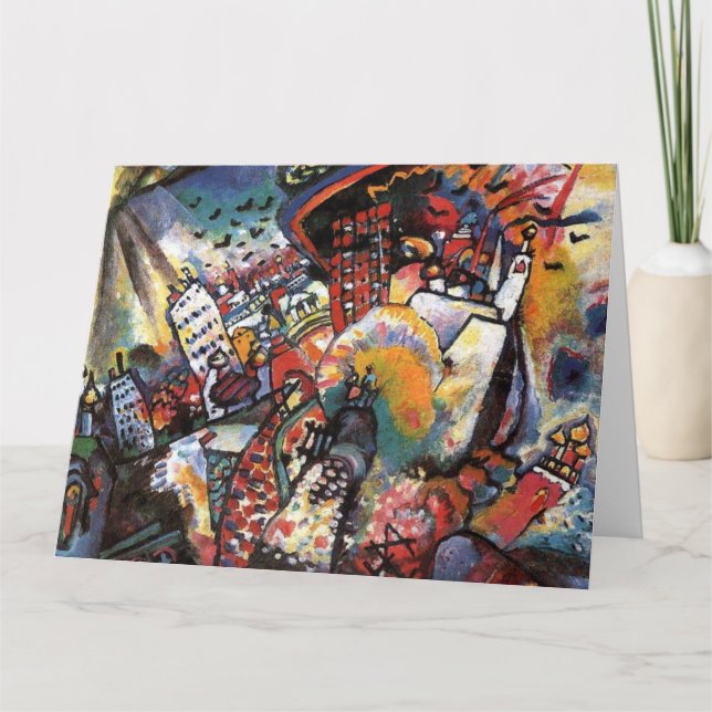 Carte Kandinsky Moscou I Cityscape peinture Abstraite (Devant)