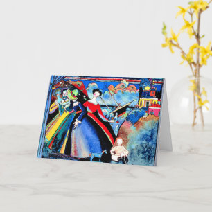 Carte Kandinsky - Navire, peinture colorée