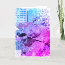 Carte Kansas City Plaza Horse Fontaine bleu violet