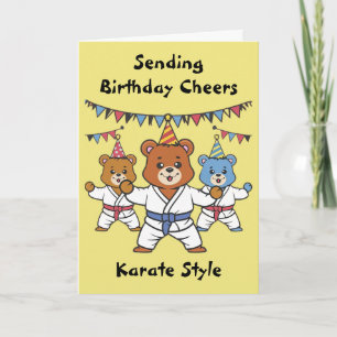 Carte Karate Anniversaire