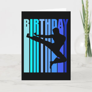 Carte Karate Anniversaire Hommes Enfants Garçons Retro V